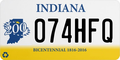 IN license plate 074HFQ