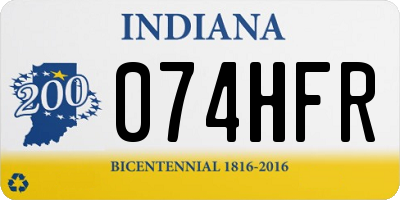 IN license plate 074HFR