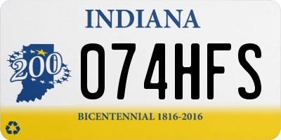 IN license plate 074HFS