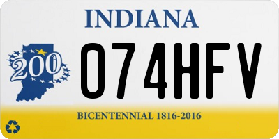 IN license plate 074HFV