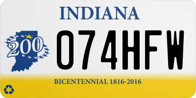 IN license plate 074HFW