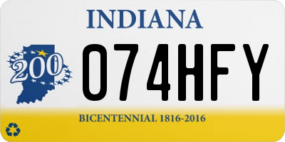 IN license plate 074HFY