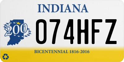 IN license plate 074HFZ