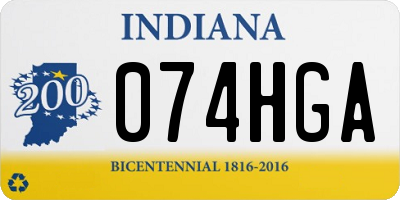 IN license plate 074HGA