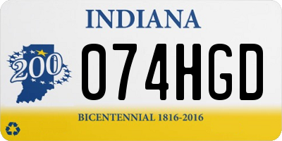 IN license plate 074HGD