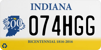 IN license plate 074HGG