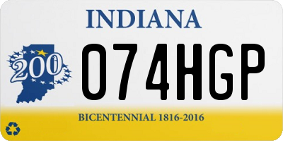 IN license plate 074HGP