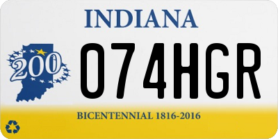 IN license plate 074HGR