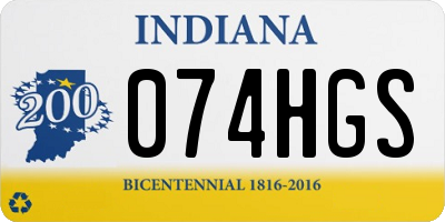 IN license plate 074HGS