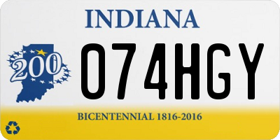 IN license plate 074HGY