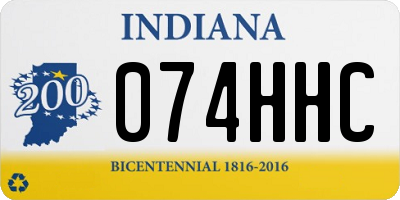 IN license plate 074HHC