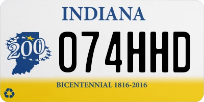 IN license plate 074HHD