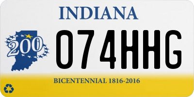 IN license plate 074HHG