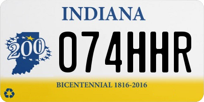 IN license plate 074HHR