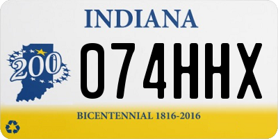 IN license plate 074HHX