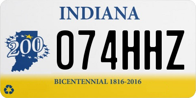 IN license plate 074HHZ