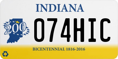 IN license plate 074HIC
