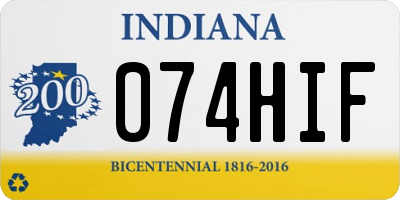 IN license plate 074HIF