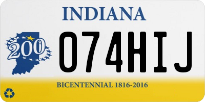 IN license plate 074HIJ