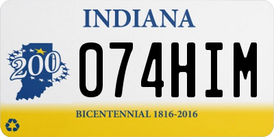 IN license plate 074HIM