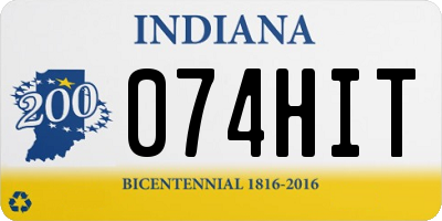 IN license plate 074HIT