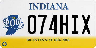 IN license plate 074HIX