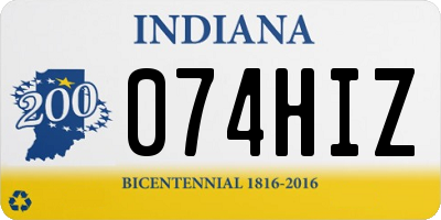 IN license plate 074HIZ
