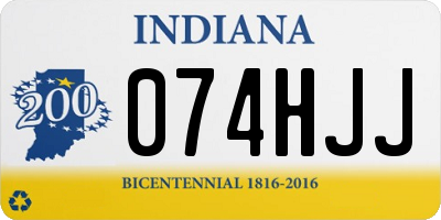 IN license plate 074HJJ
