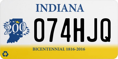 IN license plate 074HJQ