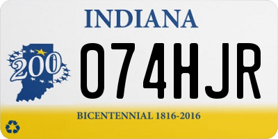 IN license plate 074HJR