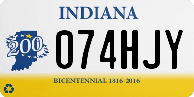 IN license plate 074HJY