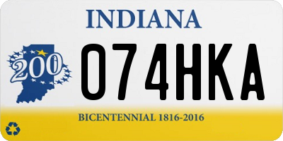 IN license plate 074HKA