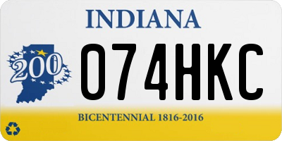 IN license plate 074HKC