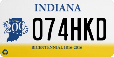 IN license plate 074HKD