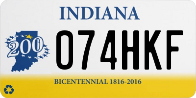 IN license plate 074HKF