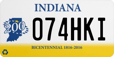 IN license plate 074HKI