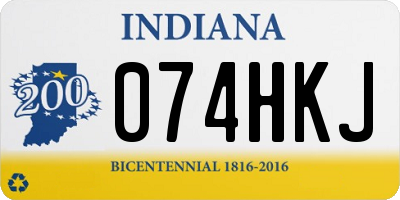 IN license plate 074HKJ