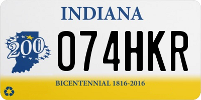 IN license plate 074HKR