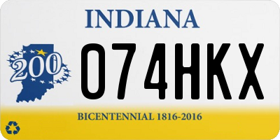 IN license plate 074HKX