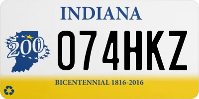 IN license plate 074HKZ