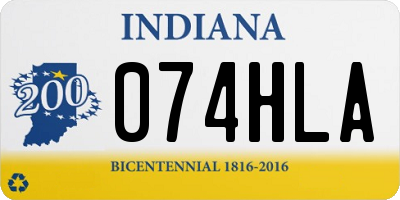 IN license plate 074HLA