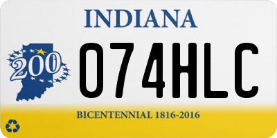 IN license plate 074HLC