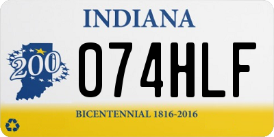 IN license plate 074HLF