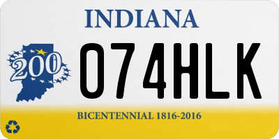 IN license plate 074HLK