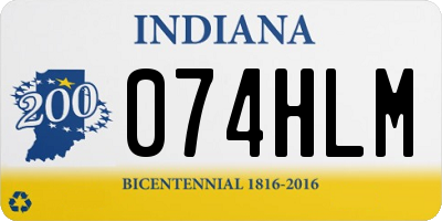 IN license plate 074HLM