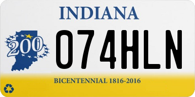 IN license plate 074HLN