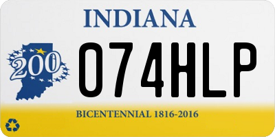 IN license plate 074HLP