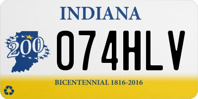 IN license plate 074HLV