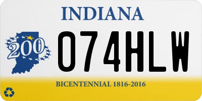 IN license plate 074HLW