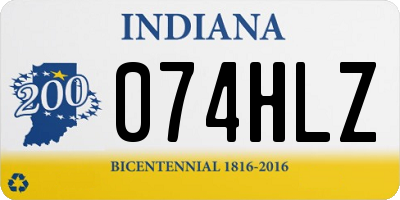 IN license plate 074HLZ